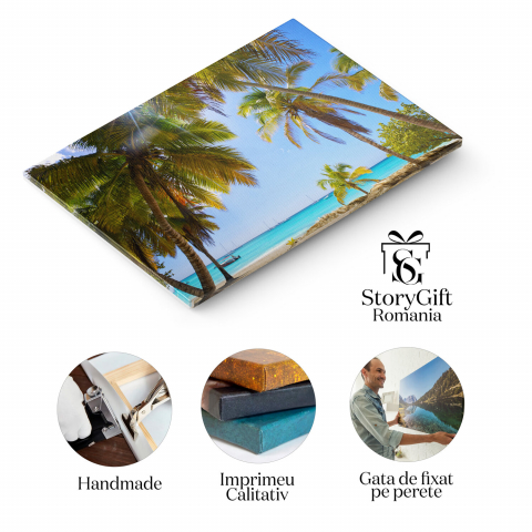 Plaja Exotică în Republica Dominicană - Destinație de Vară, Marime 40x25CM [1]