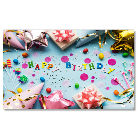 Diverse - Tablou Canvas cu scrisori si cadouri festive - sarbatoare, decoratiune, bucurie 40x25CM