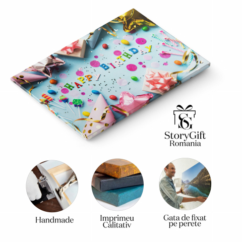 Tablou Canvas Scrisori și Cadouri Festive – Artă Decorativă de Sărbători, Marime 40x25CM [1]