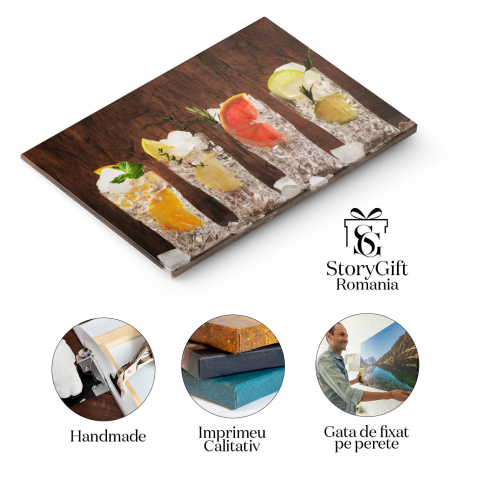 Tablou Canvas Cu Variante Fara Alcool: Mocktail-uri si Bucurii Nealcoolice 40x25CM [1]