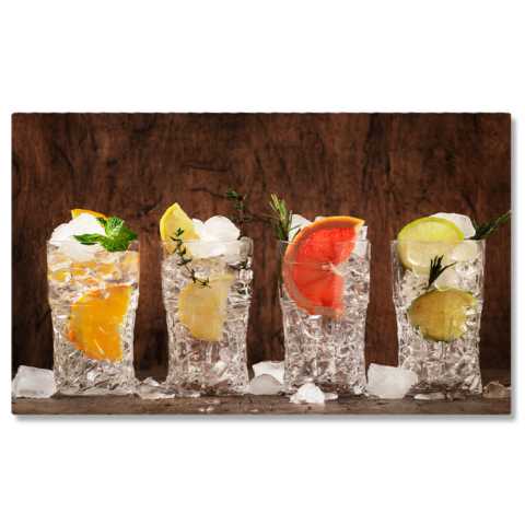 Băuturi - Tablou Canvas Cu Variante Fara Alcool: Mocktail-uri si Bucurii Nealcoolice 40x25CM
