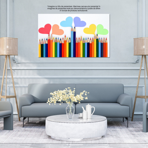 Culori și Creativitate: Pictură Jucăușă cu Creioane Colorate ce Încântă Imaginația, Marime 40x25CM [3]