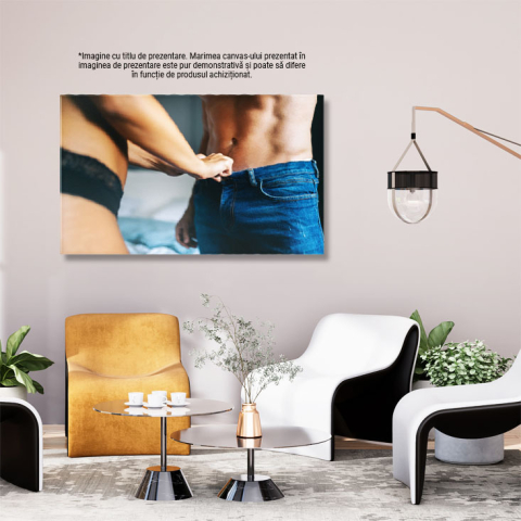 Tablou Canvas Cuplu Intr-o Atitudine Intima Cuplu, Viata Sexuala, Iubire, Pasiune, Romantism 1291 40x25CM [2]