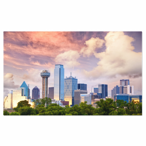 Oraș - Dallas la Apus, Marime 40x25CM
