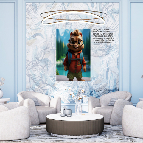 Tablou Canvas - Veveriță Exploratoare în Cadru Montan, Marime 40x25CM [3]