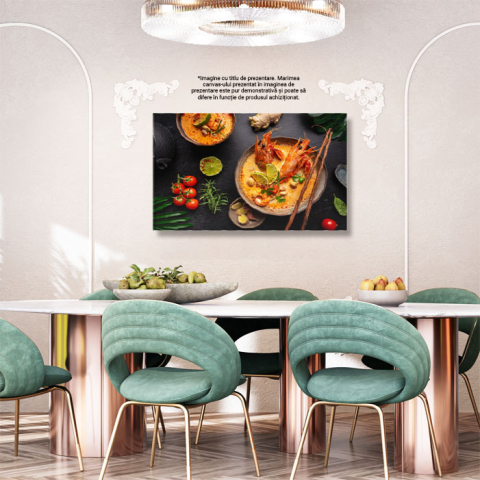 Tablou Canvas - Delicii Culinare - Gatitul Mancarurilor cu Gamba si Ciuperci 40x25CM [2]