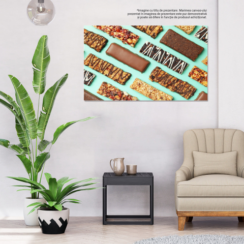 Tablou Canvas: Deserturi Gustoase și Muesli pentru Diminți Energizante, Marime 40x25CM [3]