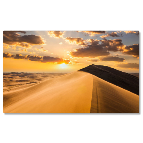 Peisaj - Tablou Canvas: Desertul Sahara - Culori de Soare in Dune 40x25CM