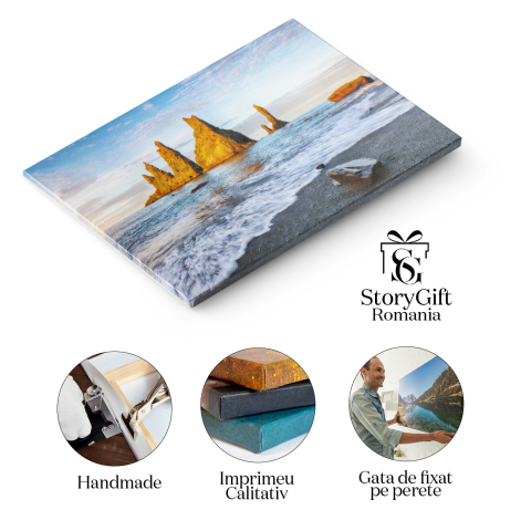 Tablou Canvas Destinatie Uimitoare Formatiunile Stancoase Troll Toes apa, cer, plaja, vara, calatorie. 991 40x25CM [1]