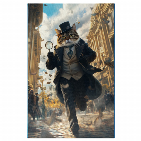Meserii - Tablou Canvas Personalizat Detectiv În Alergare Stil Sherlock Holmes
Marime 40x25CM