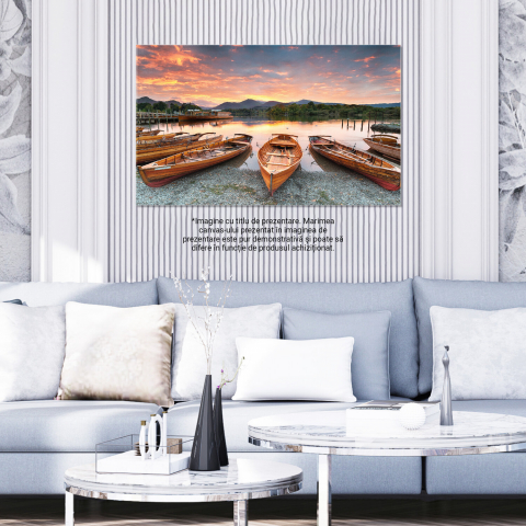 Districtul Lacului, Cumbria: Barci cu Vasle și Peisaje de Toamnă, Marime 40x25CM [2]