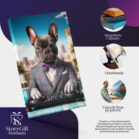 Tablou Canvas Personalizat DJ La Petrecere PiscinaMarime 120x80CM [3]