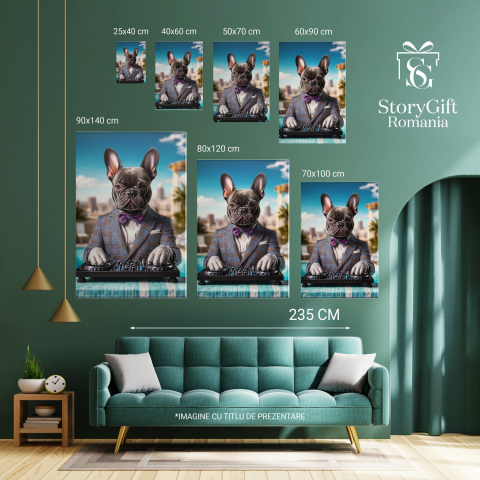 Tablou Canvas Personalizat DJ La Petrecere PiscinaMarime 120x80CM [5]