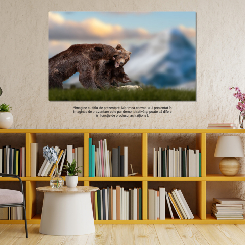 Tablou Canvas Dragoste și Culori în Lumea Animală: Două Păsări Exotice Împreună, Marime 40x25CM [2]