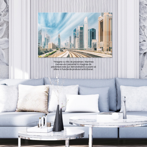 Drum de Metrou Printre Zgârie-Nori în Dubai: O Viziune Urbană Modernă, Marime 40x25CM [2]