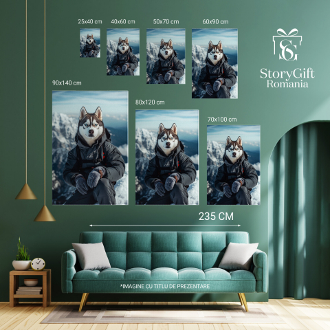 Tablou Canvas Personalizat Drumeție pe Munte cu Vedere Montană
Marime 40x25CM [5]