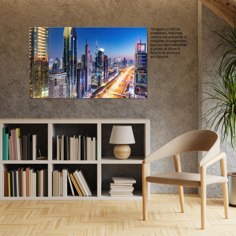 Tablou Canvas: Arhitectura Modernă și Skyline-ul Dubaiului, Marime 40x25CM [2]
