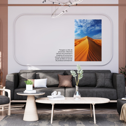 „Tablou Canvas Dune de Nisip în Deșertul Șerpuit și Cerul Senin”, Marime 40x25CM [3]