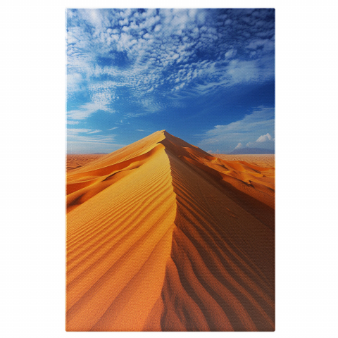 „Tablou Canvas Dune de Nisip în Deșertul Șerpuit și Cerul Senin”, Marime 40x25CM