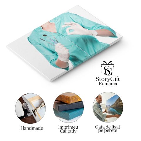 Tablou Canvas - Echipament stomatologic, detaliu de ingrijire in clinica dentara - sanatate, dentist, profesional 40x25CM [1]