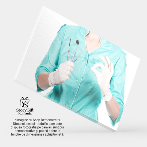 Tablou Canvas - Echipament stomatologic, detaliu de ingrijire in clinica dentara - sanatate, dentist, profesional 40x25CM [3]