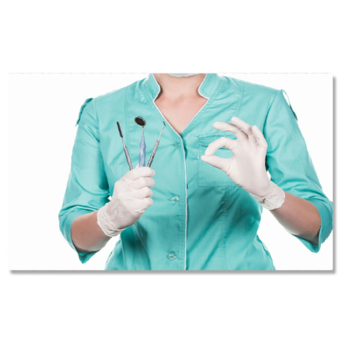 Meserii - Tablou Canvas - Echipament stomatologic, detaliu de ingrijire in clinica dentara - sanatate, dentist, profesional 40x25CM