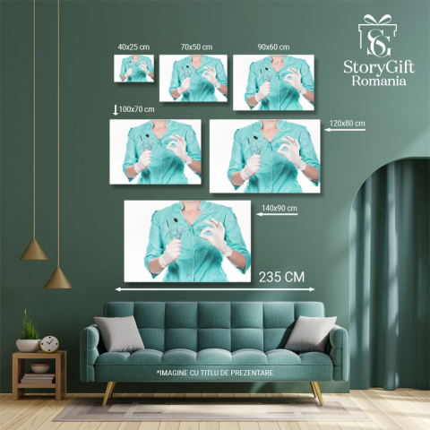 Tablou Canvas - Echipament stomatologic, detaliu de ingrijire in clinica dentara - sanatate, dentist, profesional 40x25CM [4]