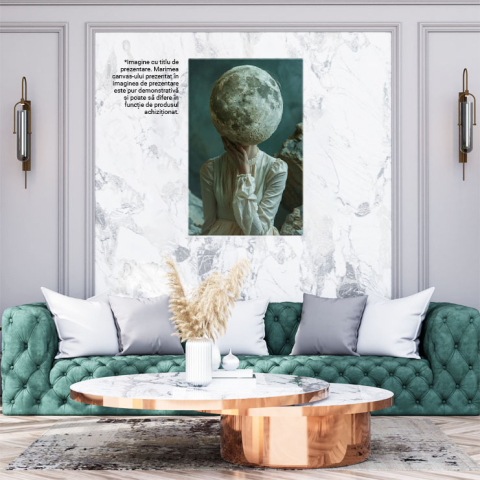 Tablou Canvas Eco Geologic Femeia Invită la Explorarea Profunzimilor Nevăzute ale Pământului , Pictura Digitala 40x25CM [1]