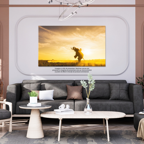 Elefant la Apus în Peisaj Urban, Marime 40x25CM [2]