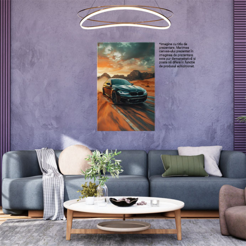 Tablou Canvas Escapada Prin Marele Canion din Ținutul Îndepărtat al Mașinii BMW , Pictura Digitala 40x25CM [1]