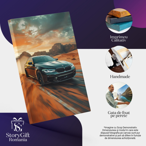 Tablou Canvas - Escapadă Prin Marele Canion cu BMW, Marime 40x25CM [1]