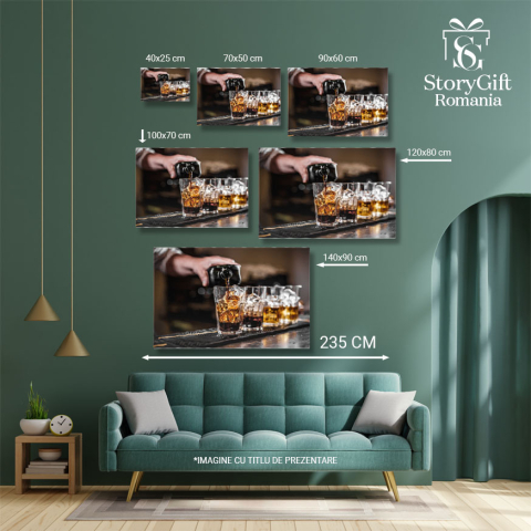 Tablou Canvas - Esenta Bauturii: Turnat, Mixologie, Arome Alcoolice 40x25CM [4]