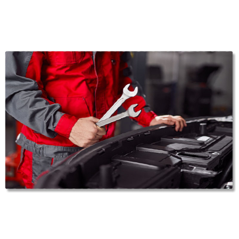 Meserii - Tablou Canvas - Expertiza mecanicului: inspectie motor si reparatii 40x25CM