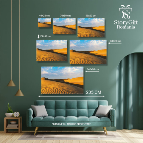 Tablou Canvas - Explorand Misterele si Minunile Desertului Thar din India 40x25CM [4]