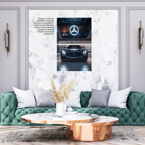Impressive Grey Mercedes AMG - Automotive Art in Digital Form, Marime 40x25CM [2]