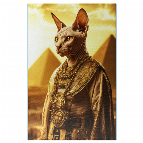 Atracții Turistice - Tablou Canvas Personalizat - Animal Faraon cu Piramide și Aur





Marime 40x25CM