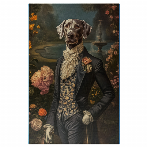 Flori - Tablou Canvas Personalizat - Animal Aristocrat în Costum Elegant cu Guler Înalt
Marime 40x25CM