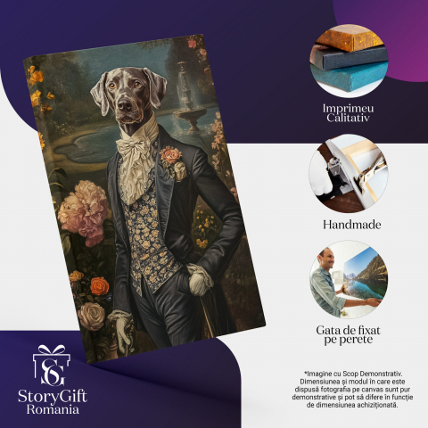 Tablou Canvas Personalizat - Animal Aristocrat în Costum Elegant cu Guler Înalt
Marime 40x25CM [3]