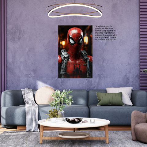 Tabloul canvas cu Spider-Man echipat pentru luptă, Marime 40x25CM [3]