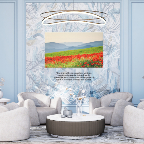 Flori de Primăvară pe Pajiste: Peisaj Natural și Soare, Marime 40x25CM [2]