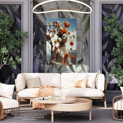 Tablou Canvas Femeie Îmbrăcată Elegant | Pictură Digitală Vestimentație de Epocă, Marime 40x25CM [3]