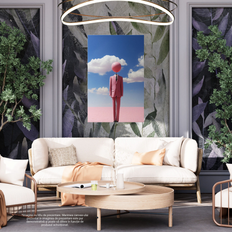 Tablou Canvas cu Costum Roz în Pustietate sub Cer Senin, Marime 40x25CM [3]