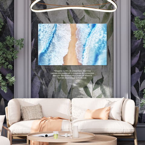 Vedere de Sus la Plaja și Mare: Peisaj de Vară Idilic, Marime 40x25CM [2]