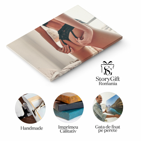 Tablou Canvas Frumusețe Feminină și Eleganță – Corp și Încântare Artistică, Marime 40x25CM [1]