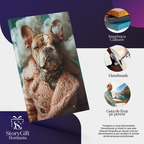 Gardianul Galant - Tablou Canvas cu Capul în Nori și Paza de Onoare a Casei, Marime 40x25CM [1]