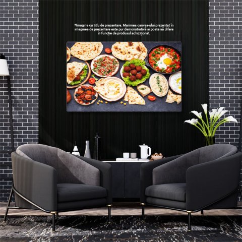 Tablou Canvas Gastronomie Evreiasca, Libaneza si Orientala in 2021 tabbouleh, tsimes si Shakshuka  arome si Bucurii Culinare 40x25CM [2]