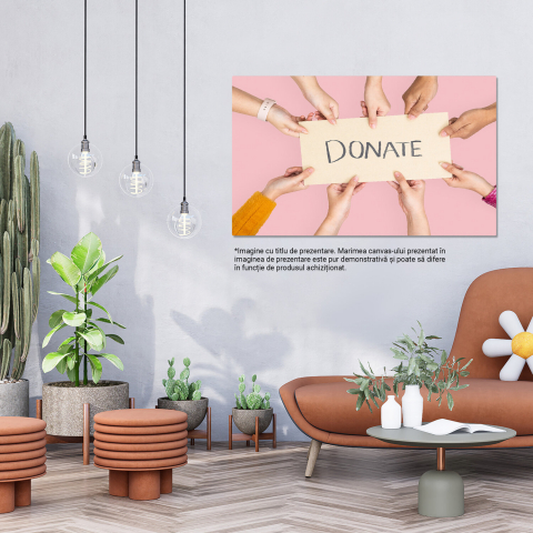 Generozitate și Ajutor în Pictura Caritabilă: Inspirație pentru Donații și Încredere, Marime 40x25CM [2]
