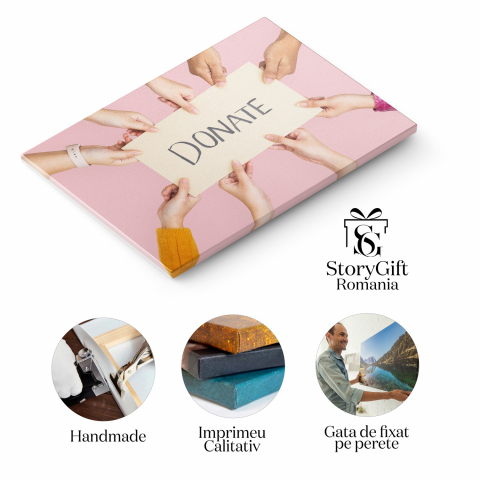 Generozitate și Ajutor în Pictura Caritabilă: Inspirație pentru Donații și Încredere, Marime 40x25CM [1]