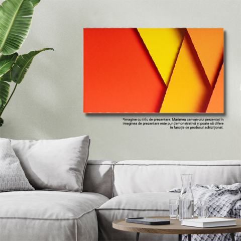 Tablou Canvas - Grafica vibranta, design in nuante calde, stil contemporan: color, pastel, art, collage 40x25CM [2]