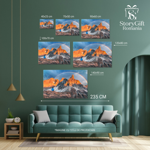 Grupul Montan Pale di San Martino la Apus - Dolomiți, Italia, Marime 40x25CM [3]